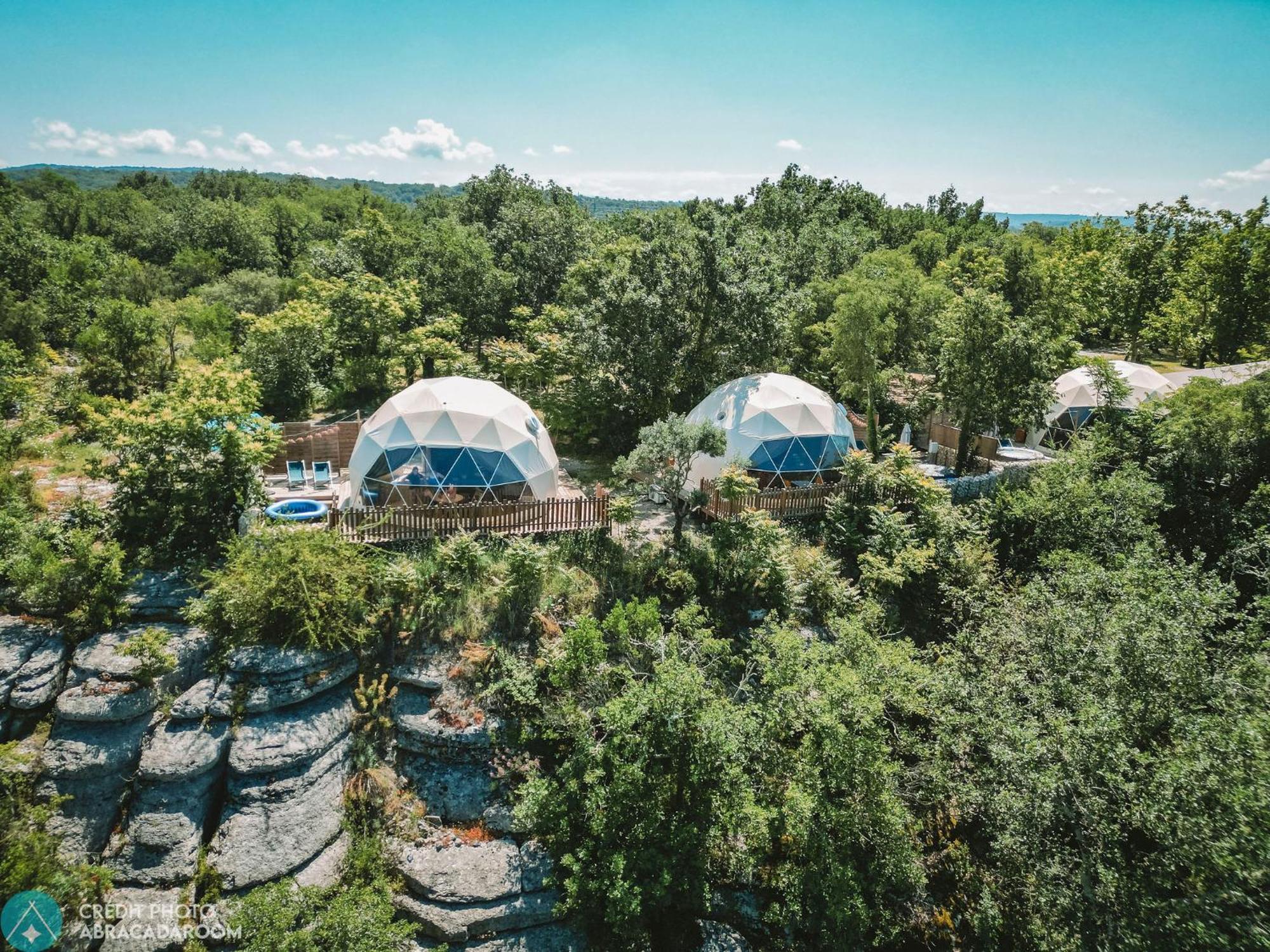 Les Domes Des Gorges Hotell Ruoms Exteriör bild
